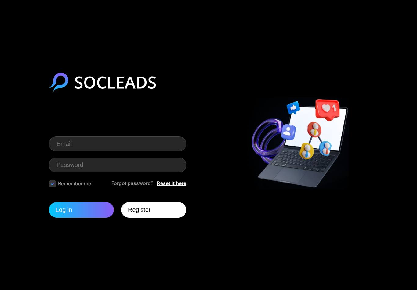 Login page screenshot of Email Scraper: The Best Online Scraper