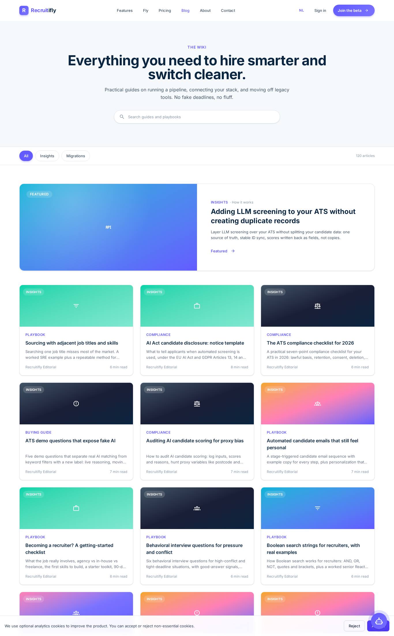 Blog screenshot of Recruitifly