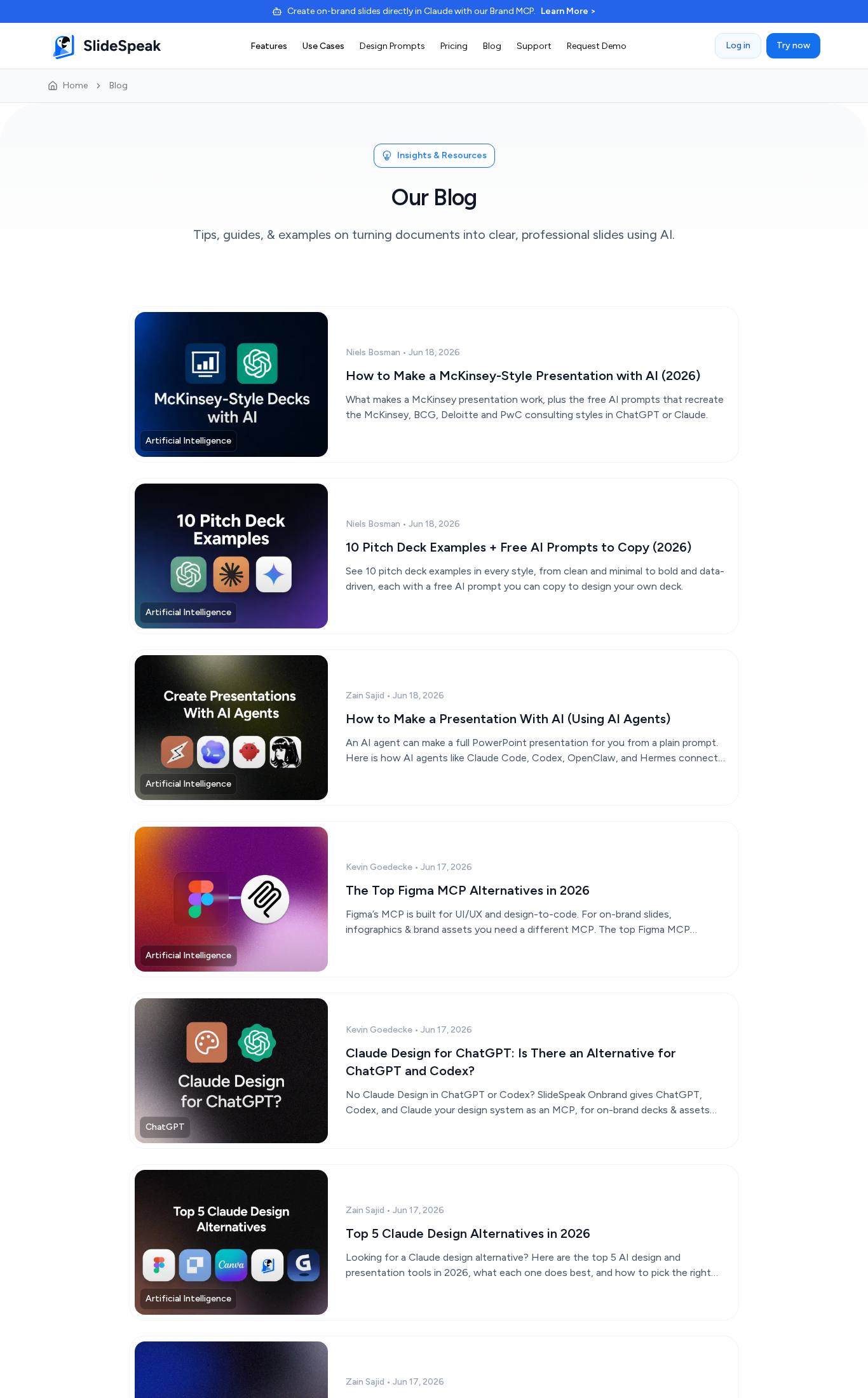 Blog screenshot of SlideSpeak